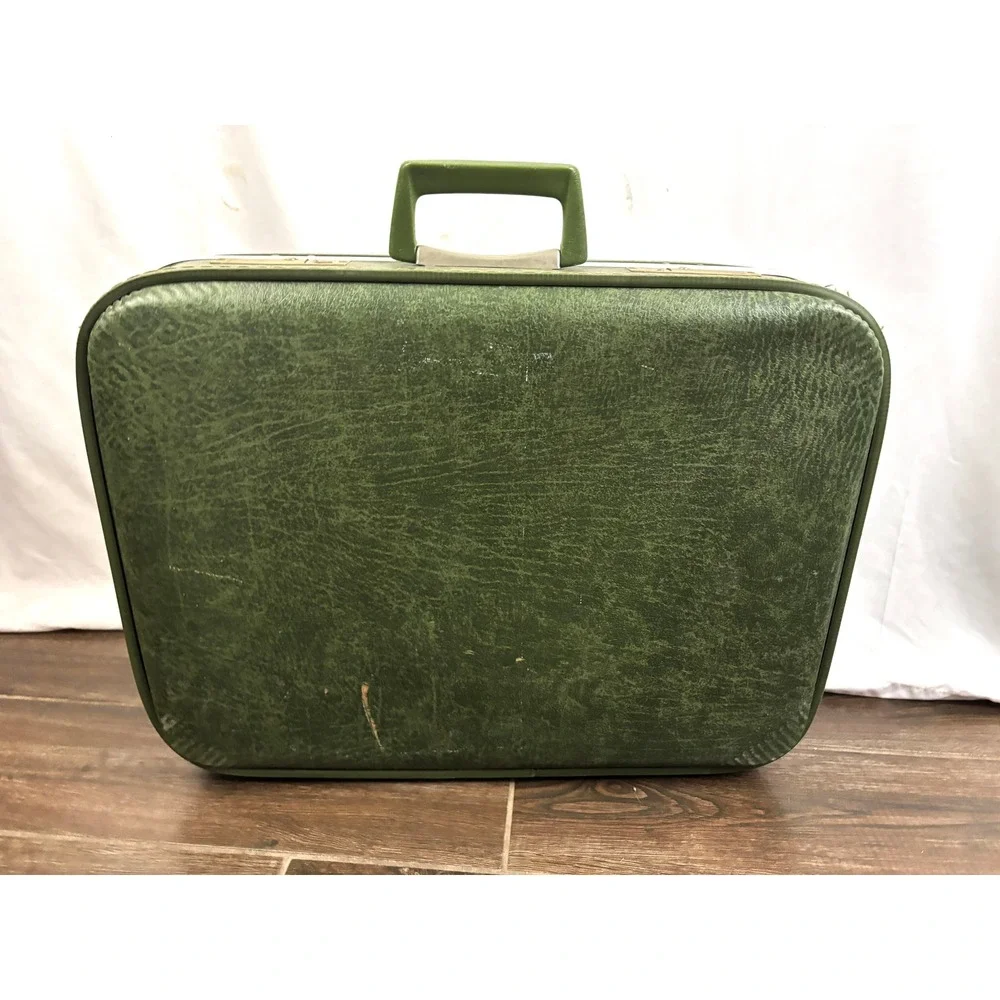 Vintage Green Hard-Shell Suitcase